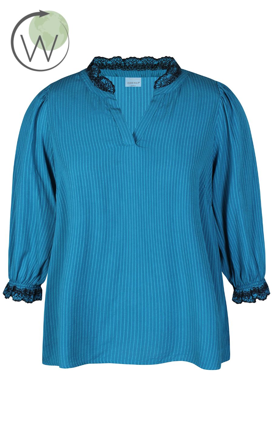 Zhenzi Caya Blouse in Teal