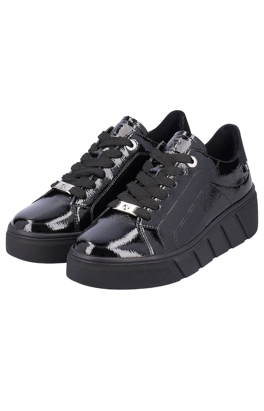 Rieker Low Top Sneaker in Black