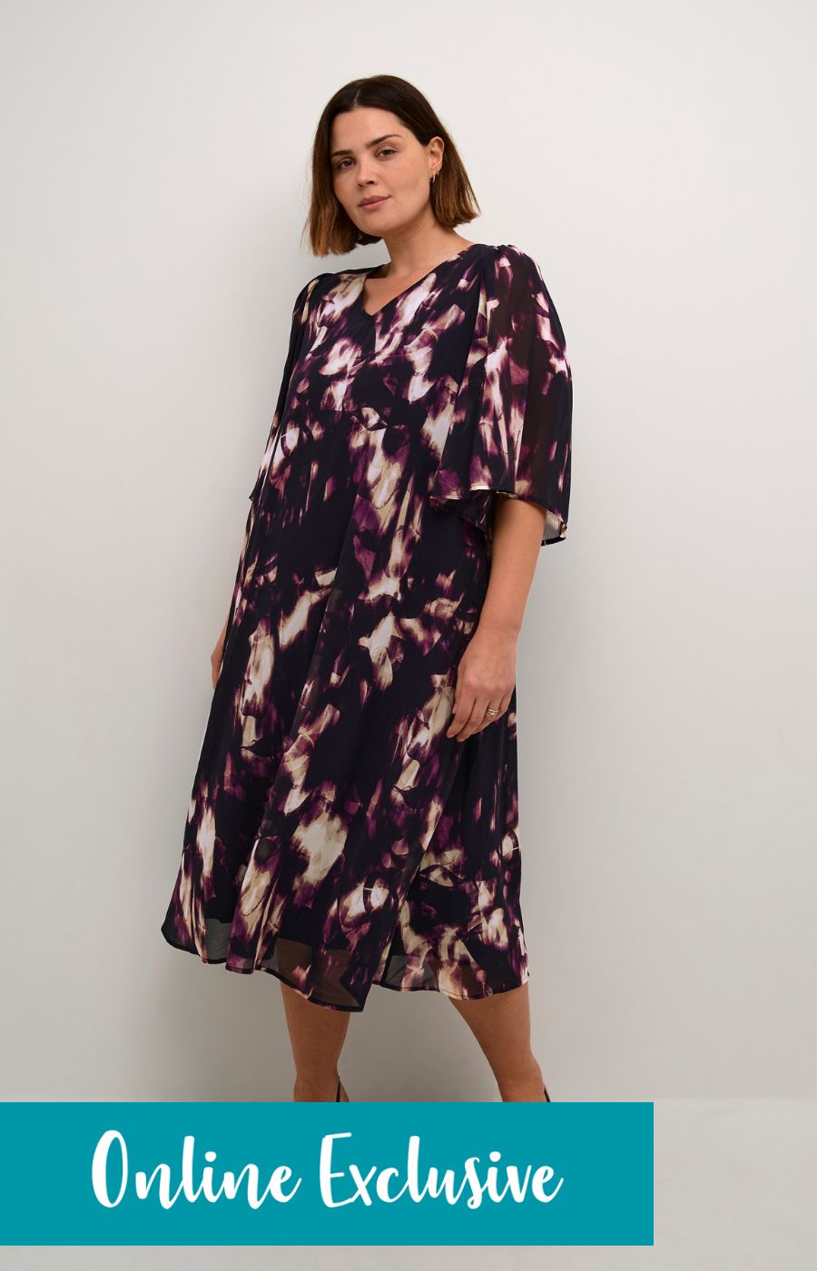 Kaffe Curve Nour Dress in Purple