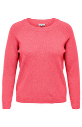 Only Carmakoma Rica Knit Jumper in Coral