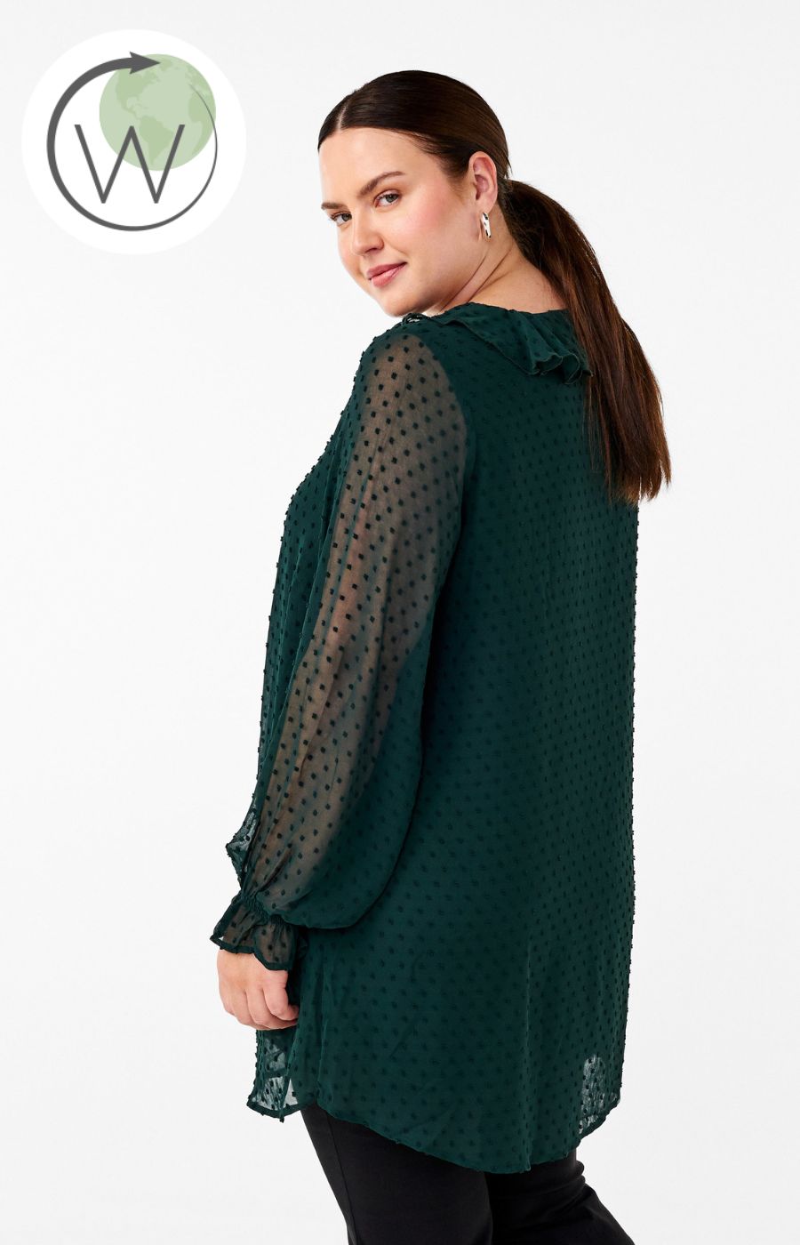 Zizzi Silvia Tunic in Green