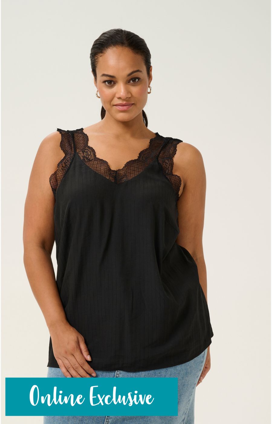 Kaffe Curve Jakobine Vest Top in Black