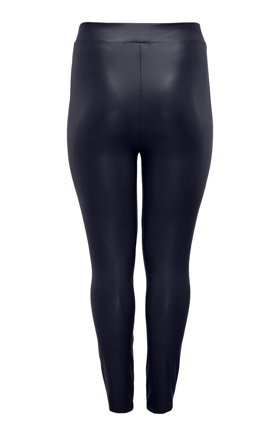 Only Carmakoma Navy Leather Look Leggings