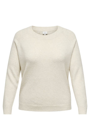 Only Carmakoma Rica Knit Jumper in Cream