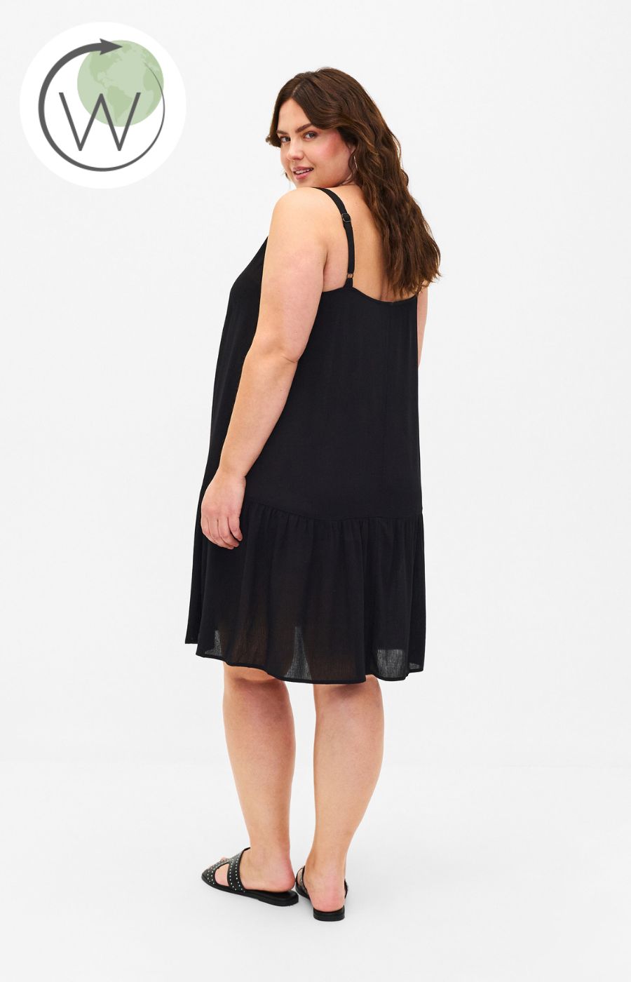 Zizzi Rose Dress in Black