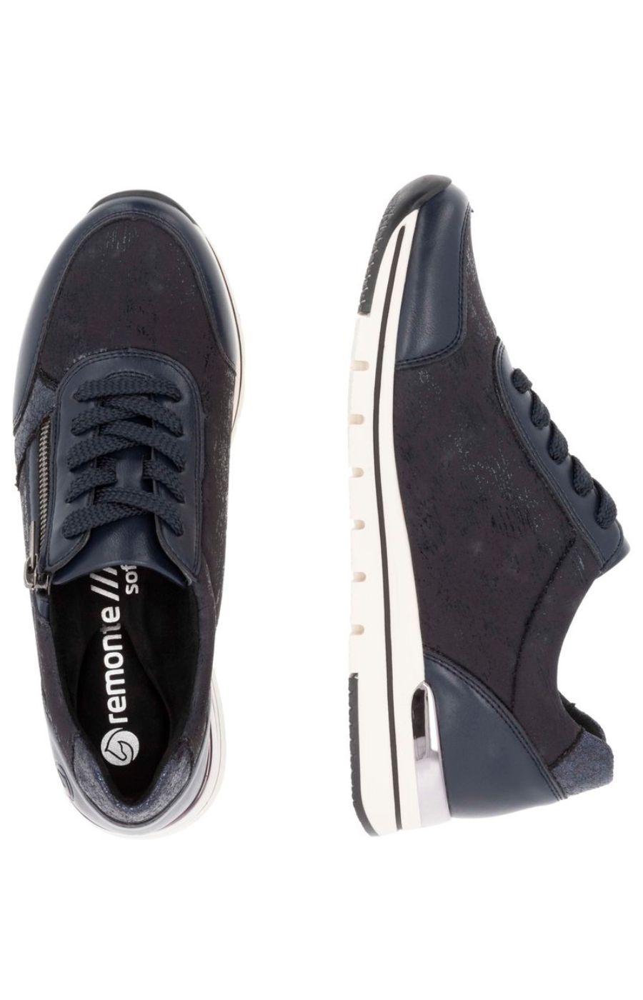 Remonte Trainers in Black/Navy