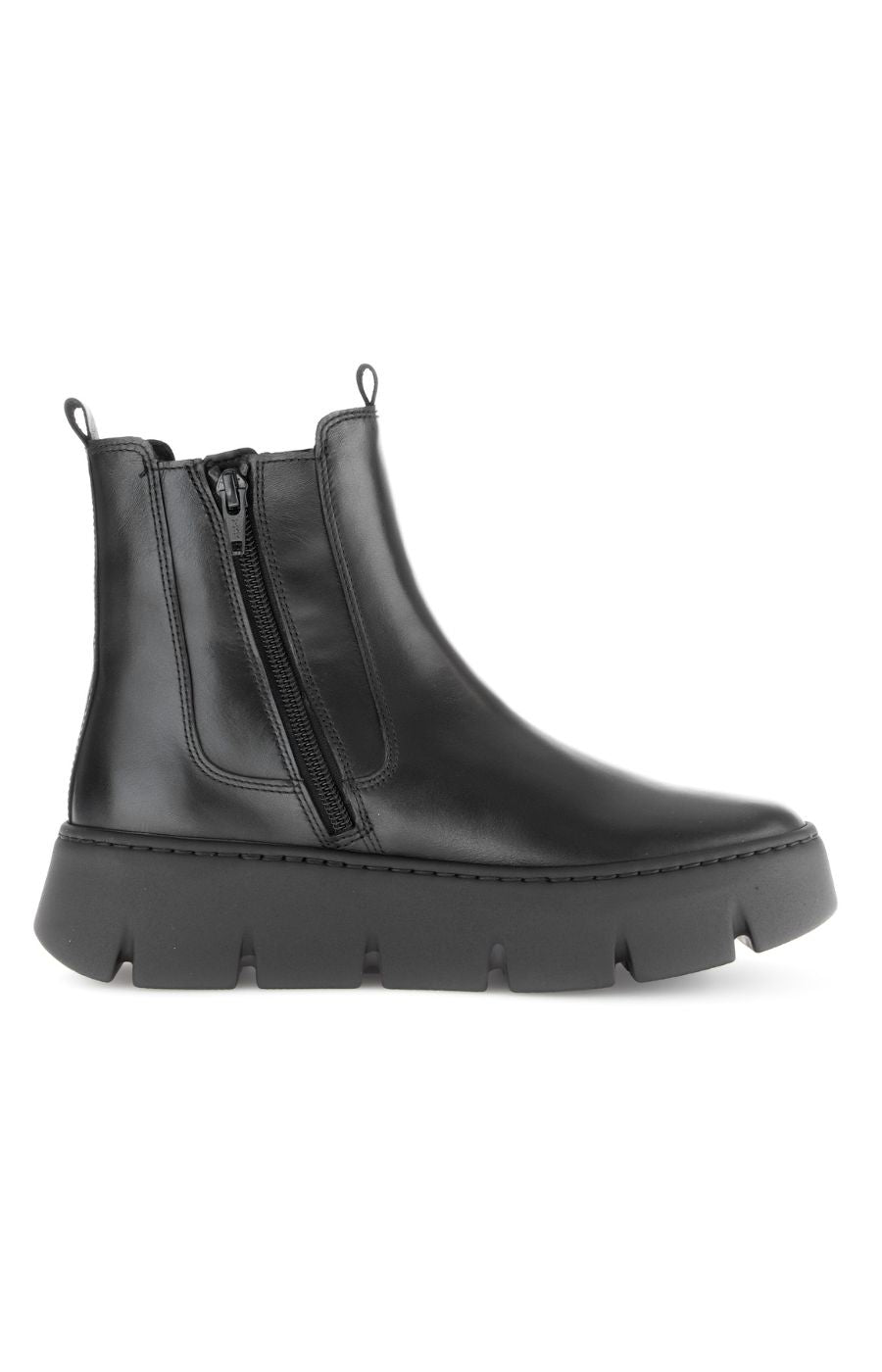 Gabor Black Leather Chelsea Boot