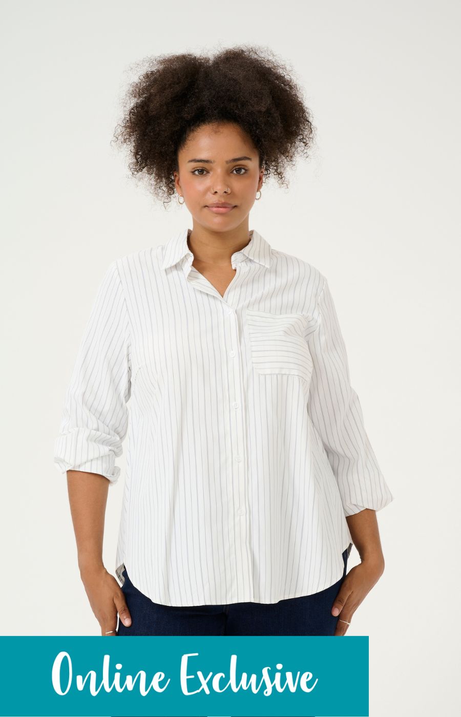 Kaffe Curve Tiara Shirt in White