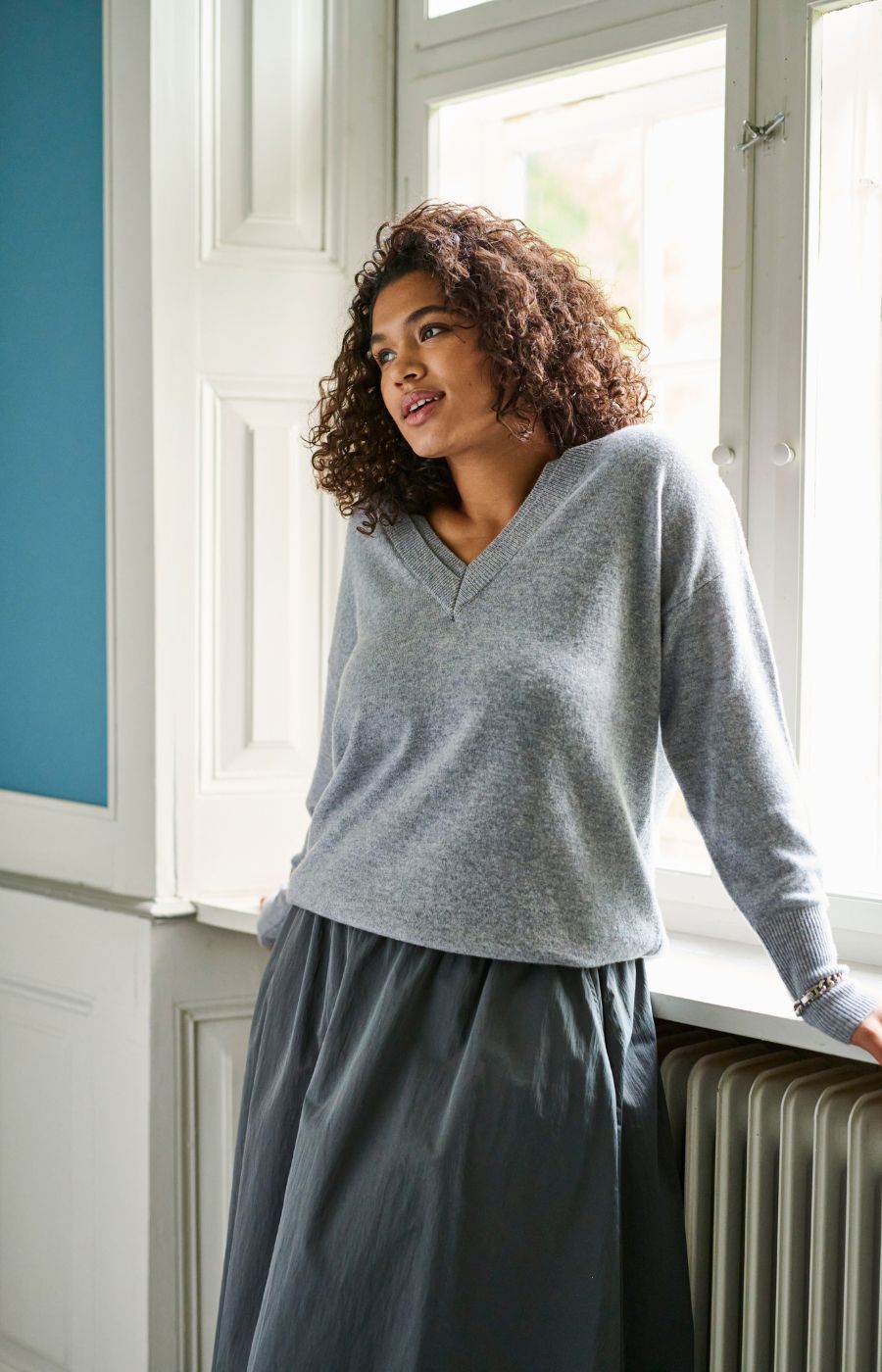 Kaffe Curve Luno Jumper in Grey