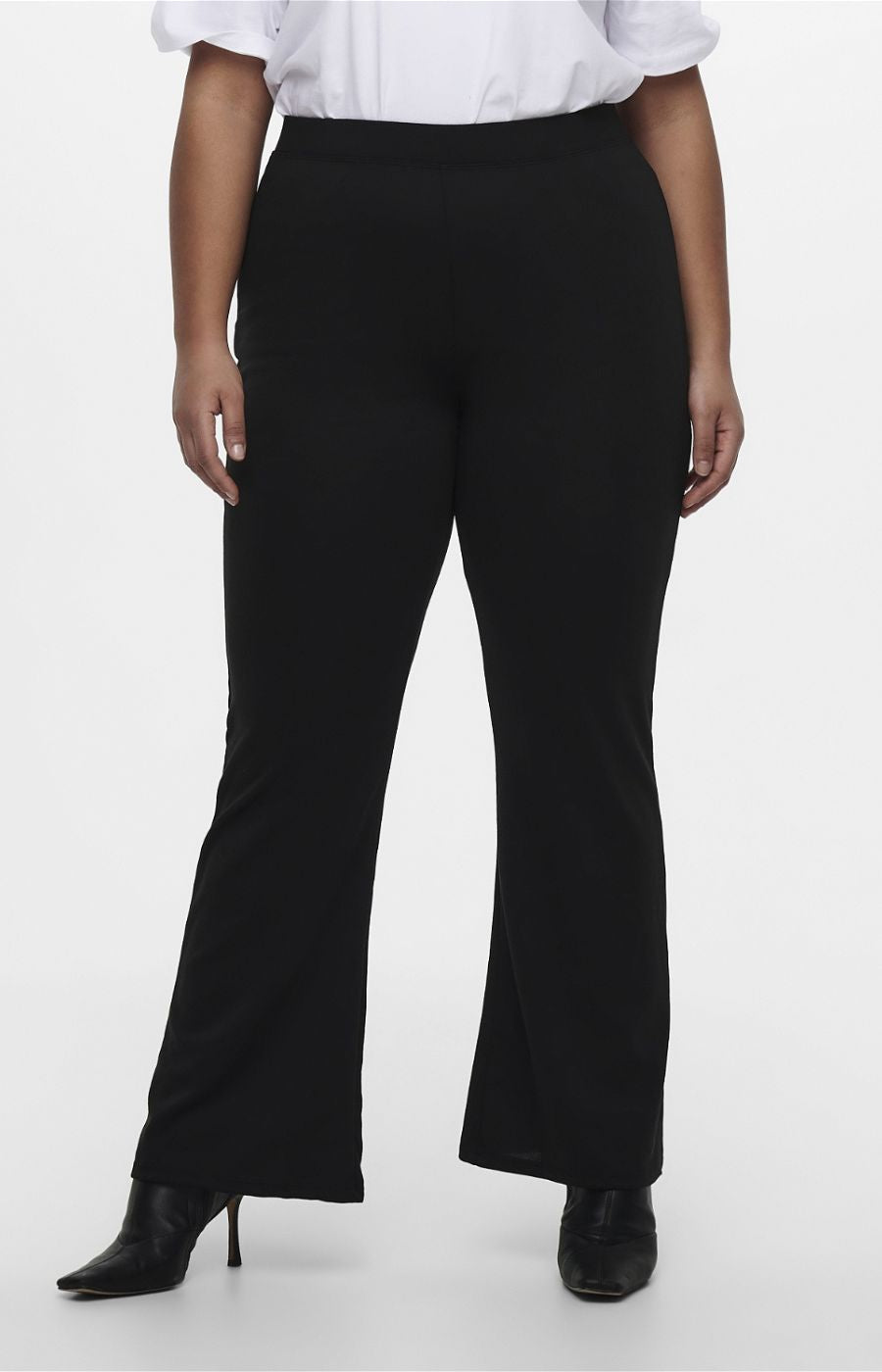 Only Carmakoma Pever Flared Trousers in Black