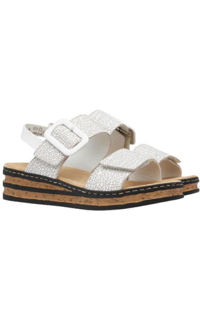 Rieker Buckled Wedge Sandal