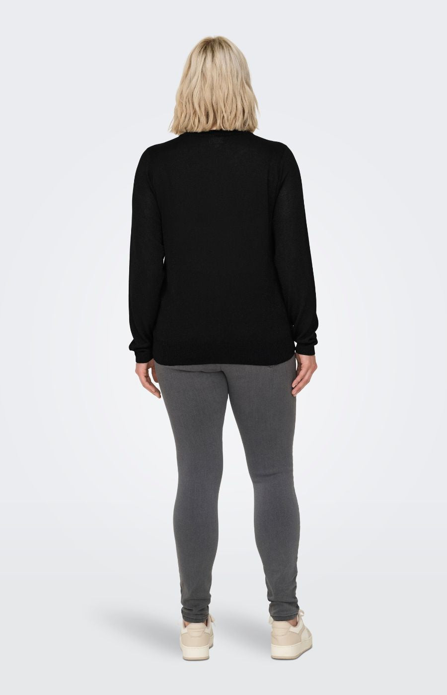 Only Carmakoma Mella Knit Top in Black