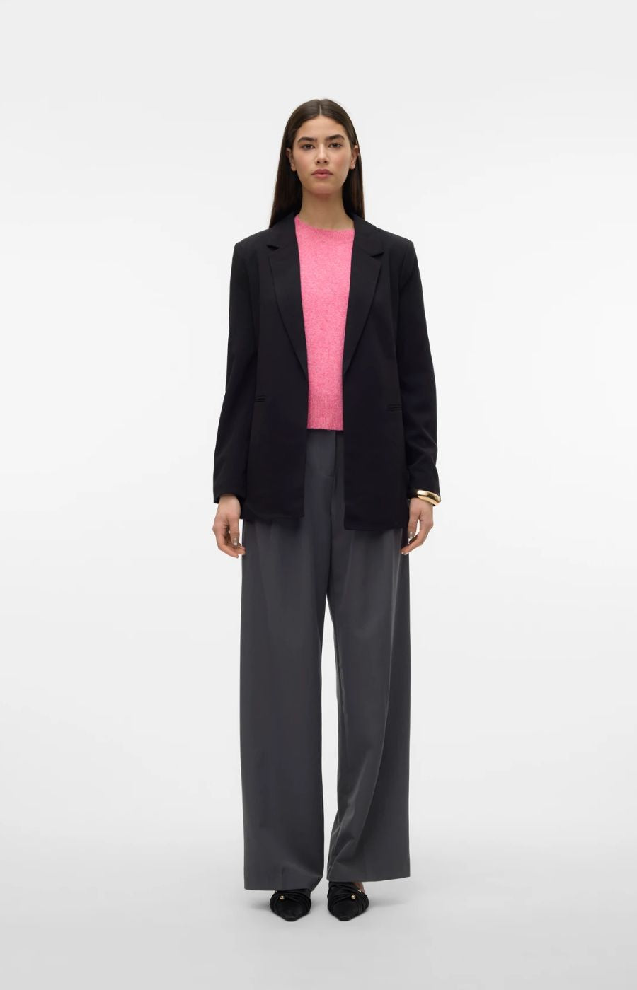 Vero Moda Curve Wave Blazer in Black