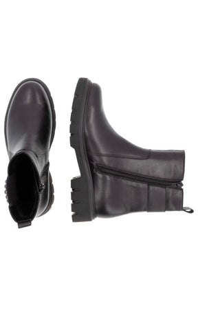 Remonte Black Chelsea Boot with Buckle