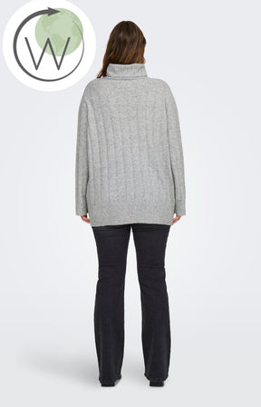 Only Carmakoma Jeanett Knit Jumper in Grey