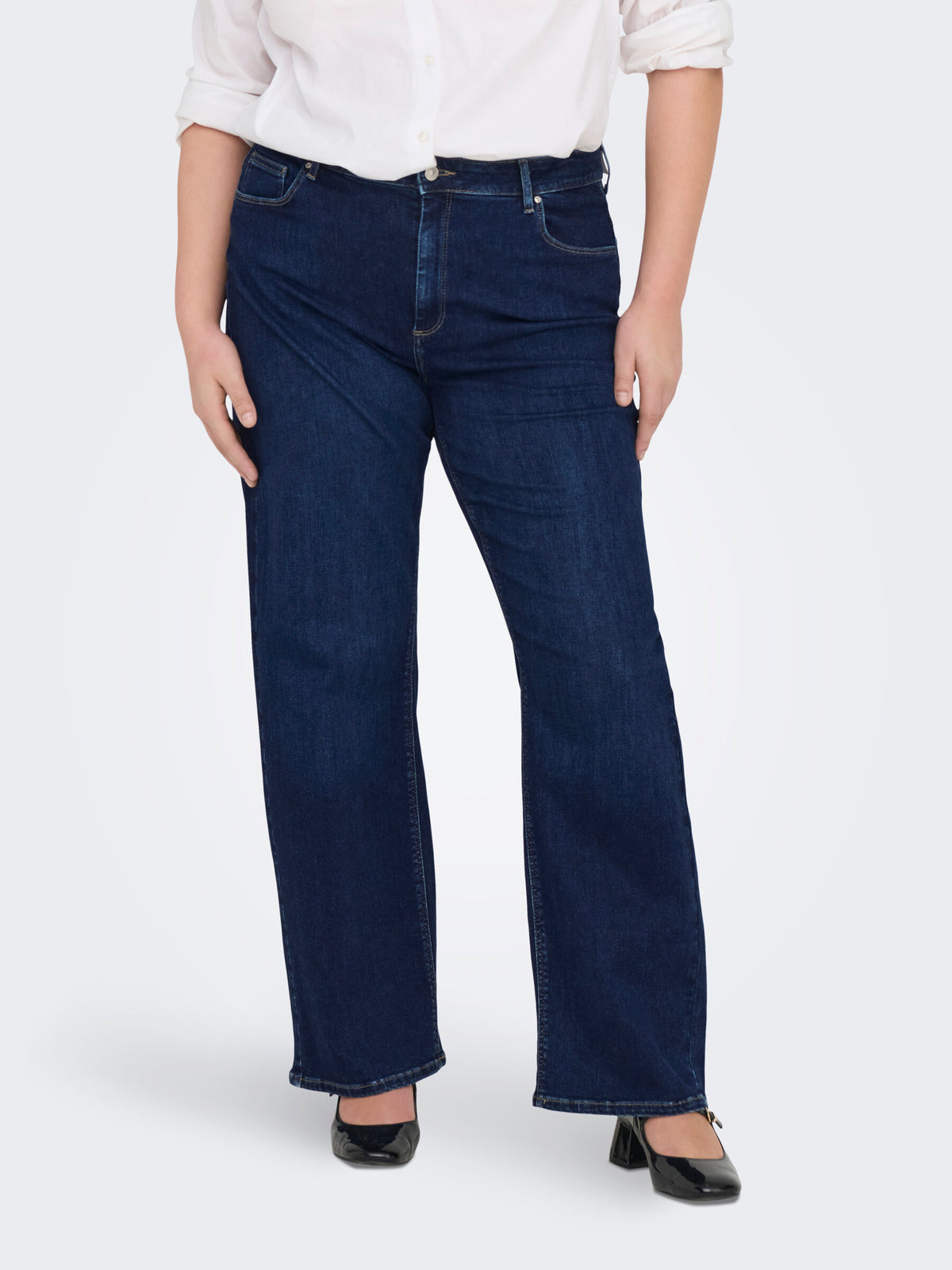 Only Carmakoma Willy Wide Jeans in Dark Blue