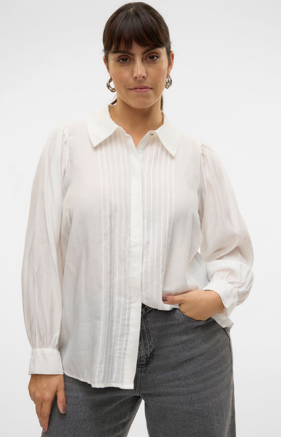 Vero Moda Curve Dayma Shirt in White