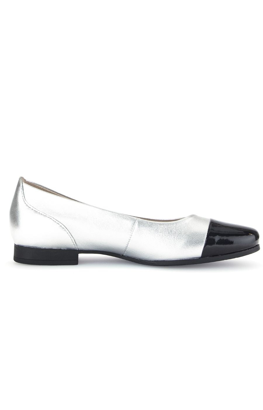 Gabor Ballerina Pump in Silver