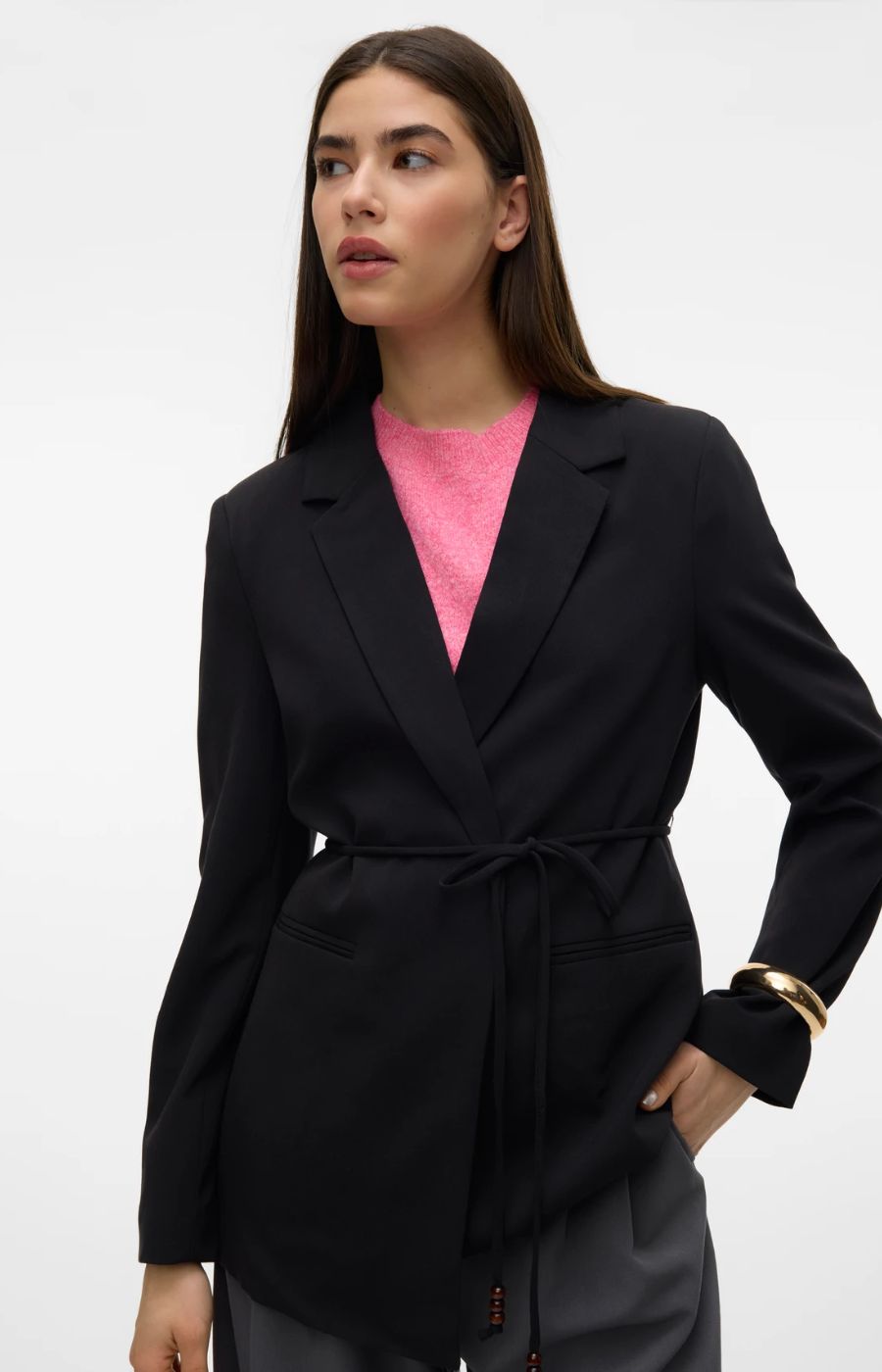 Vero Moda Curve Wave Blazer in Black