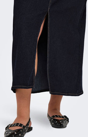 Only Carmakoma Vera Dark Denim Skirt