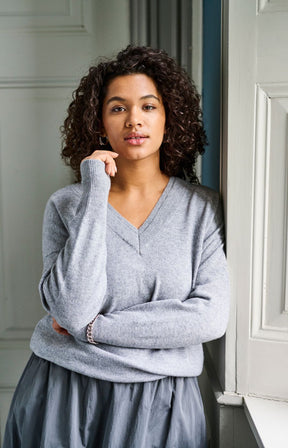 Kaffe Curve Luno Jumper in Grey