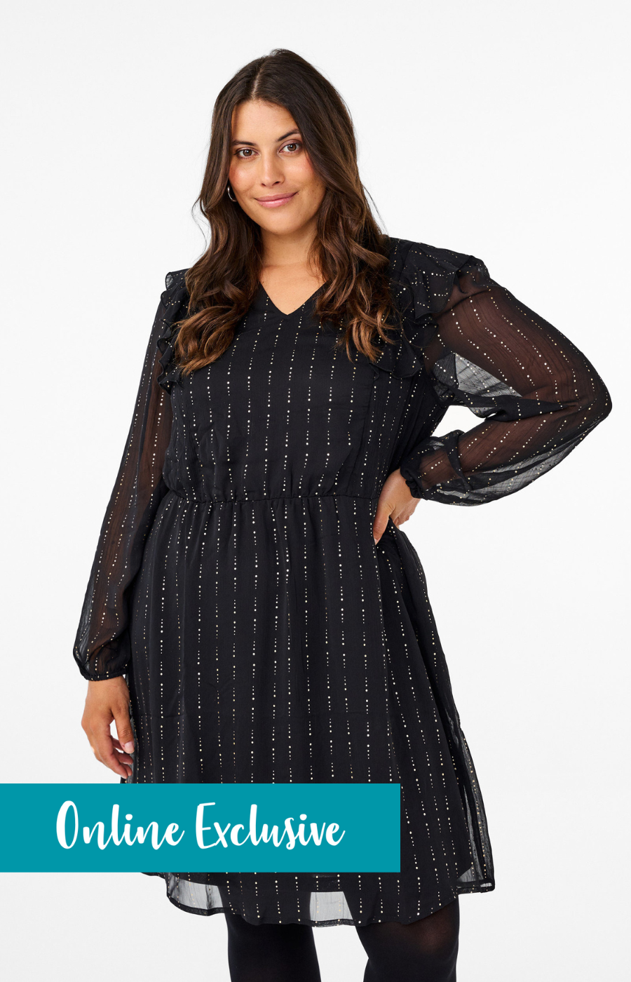 Zizzi Maura Dress in Black