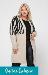 Only Carmakoma Jade Cardigan in Zebra