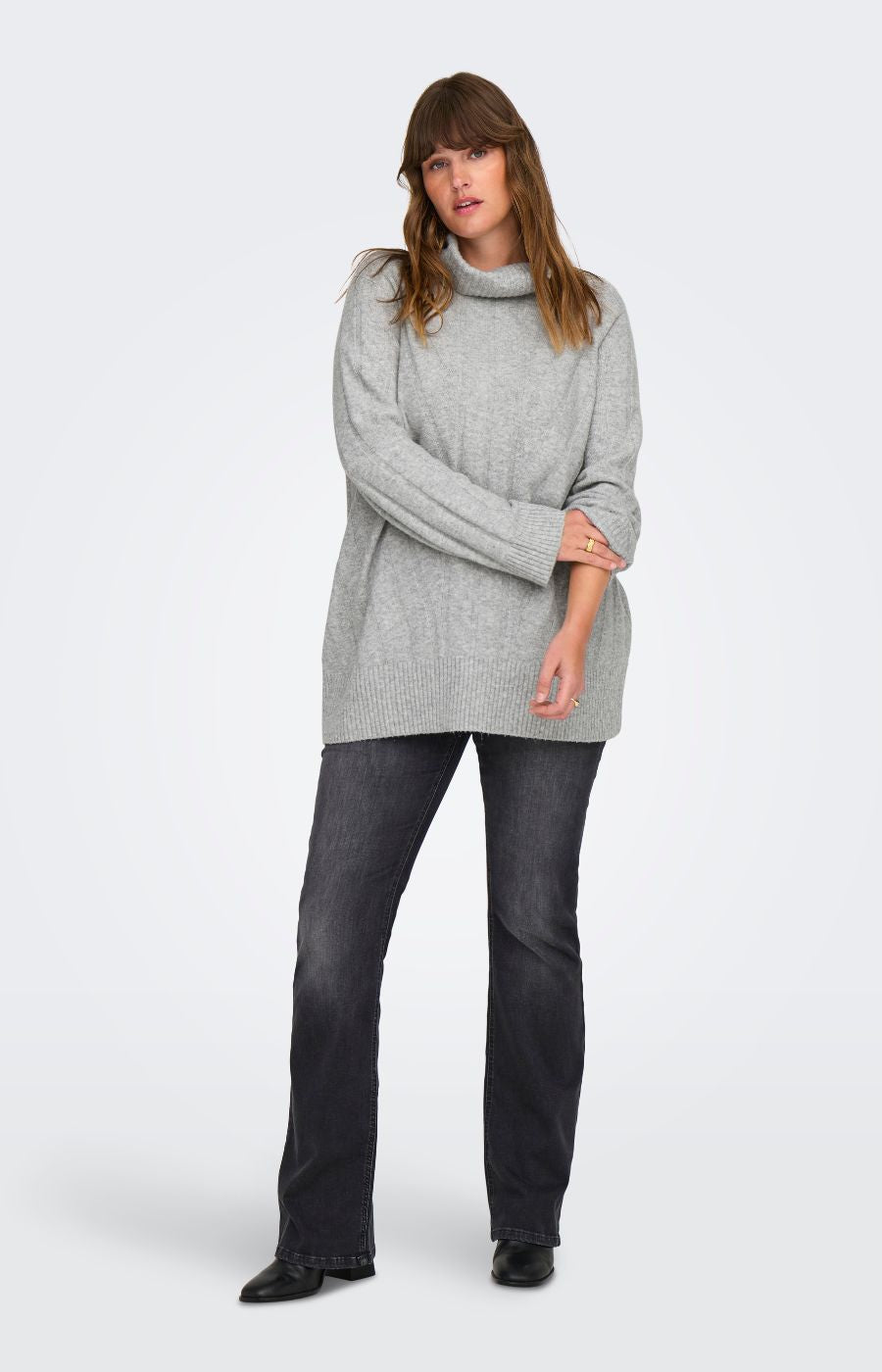 Only Carmakoma Jeanett Knit Jumper in Grey