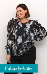 Kaffe Curve Liva Blouse in Black