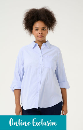 Kaffe Curve Tiara Shirt in Blue