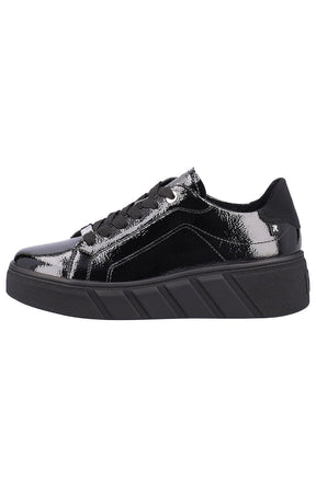 Rieker Low Top Sneaker in Black