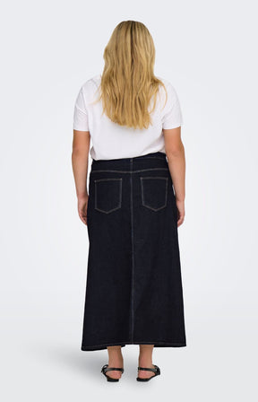 Only Carmakoma Vera Dark Denim Skirt