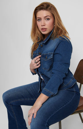 Only Carmakoma Denim Jacket in Classic Blue