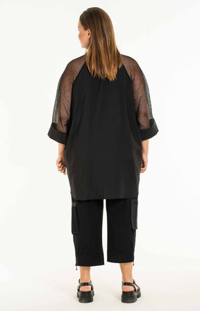 Gozzip Cleo Long Shirt in Black