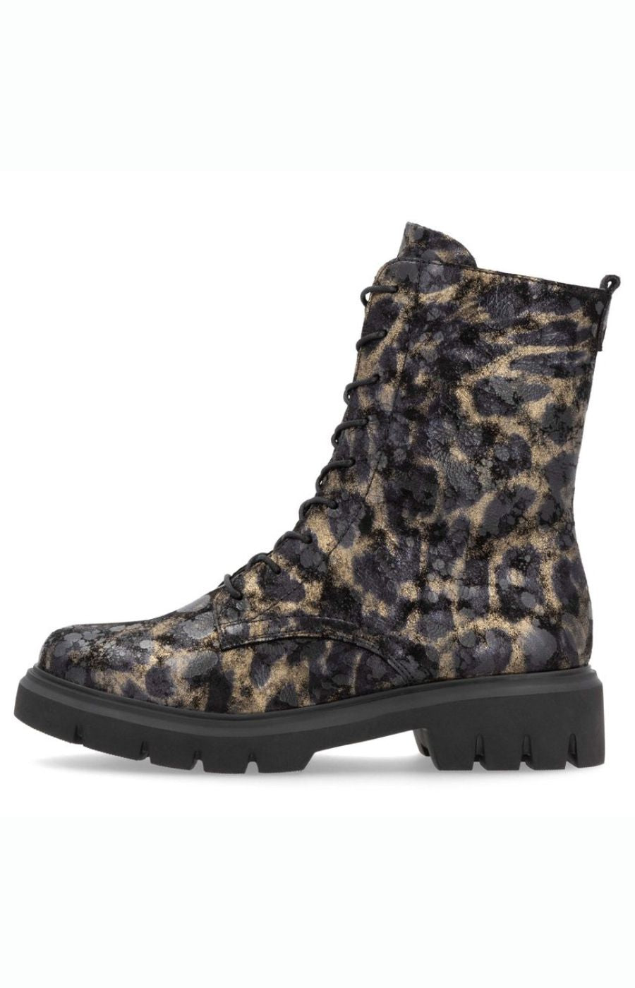 Remonte Black and Gold Print Boot