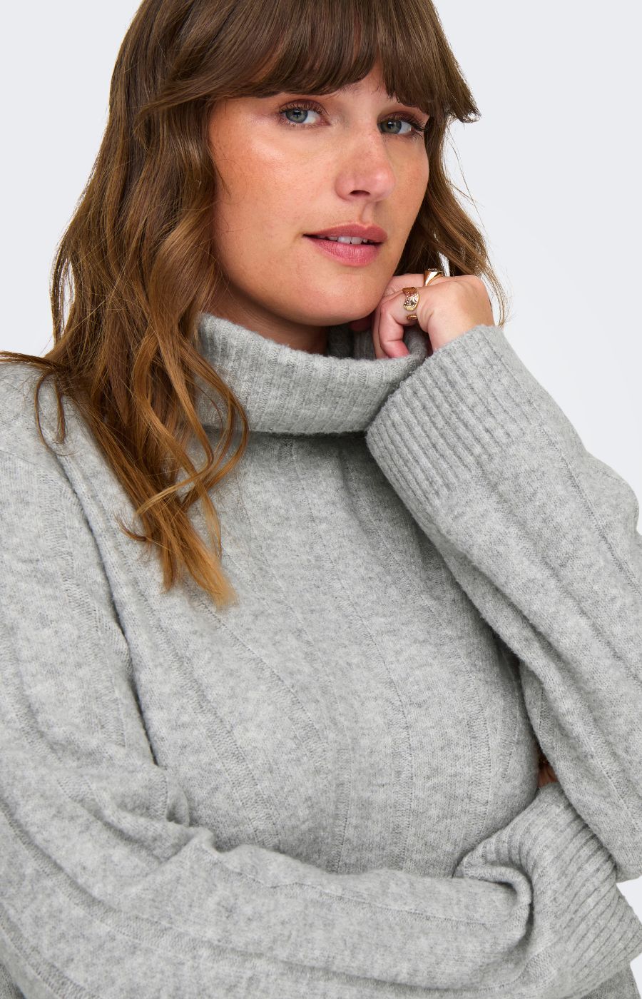 Only Carmakoma Jeanett Knit Jumper in Grey