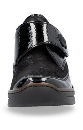 Rieker Velcro Strap Shoe Black