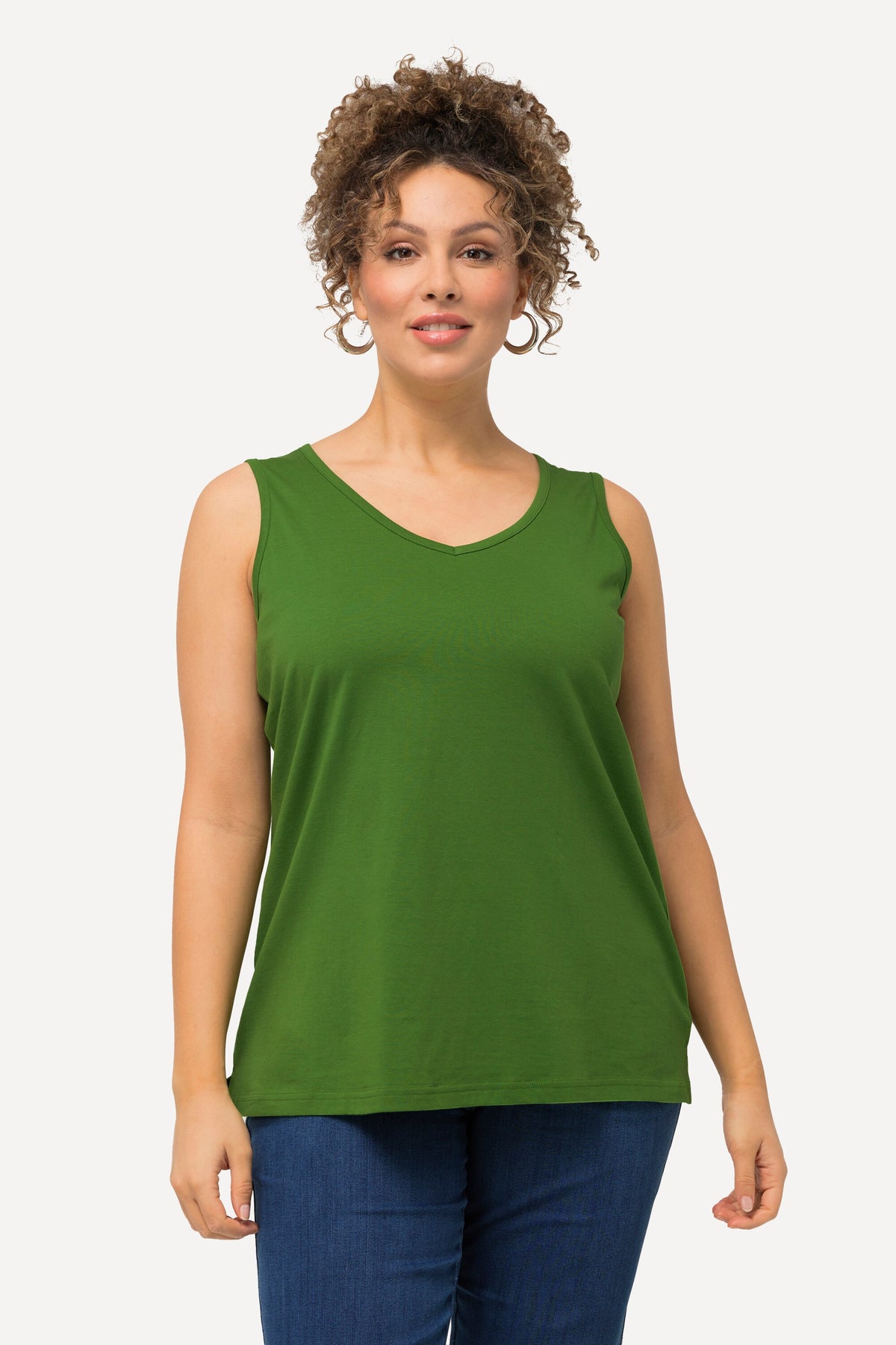 Ulla Popken Vest Top in Green