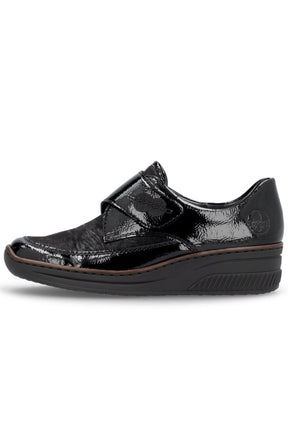 Rieker Velcro Strap Shoe Black