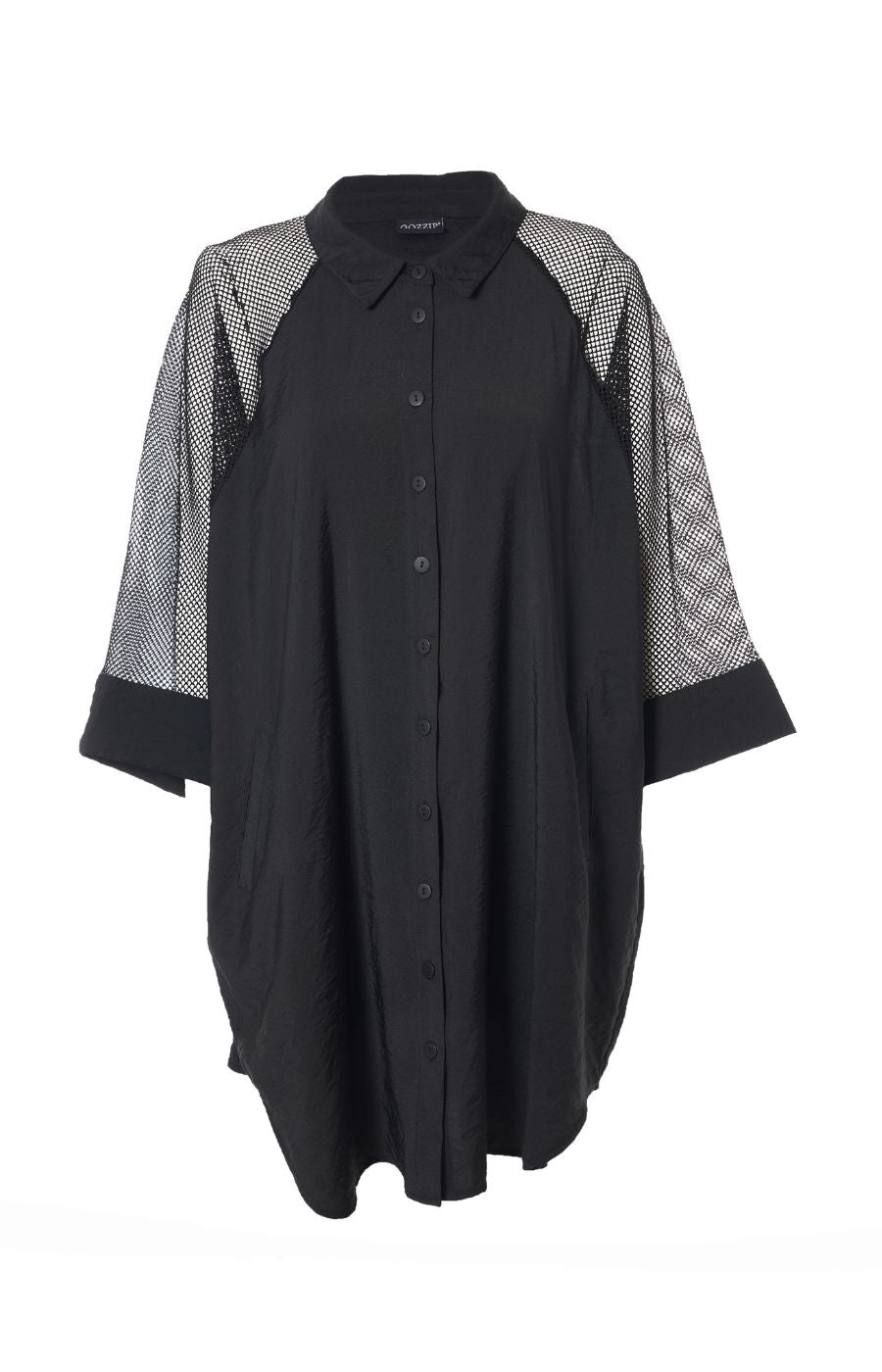 Gozzip Cleo Long Shirt in Black