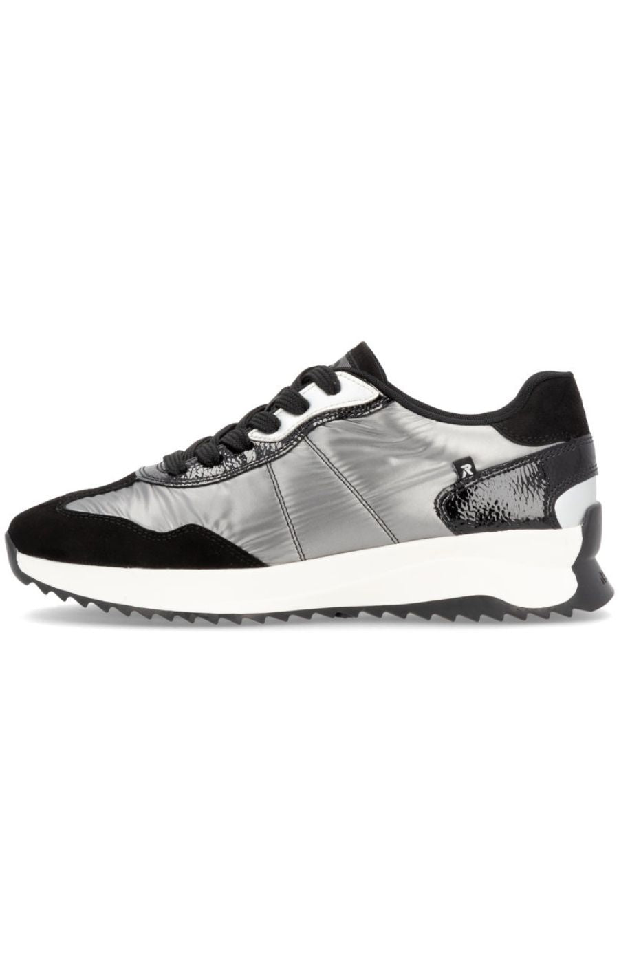 Rieker Trainer in Silver and Black