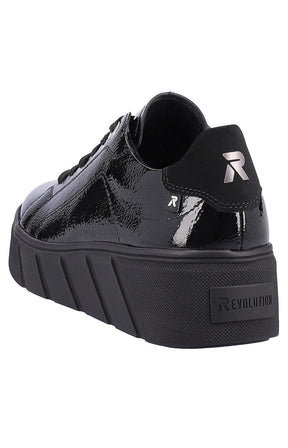 Rieker Low Top Sneaker in Black