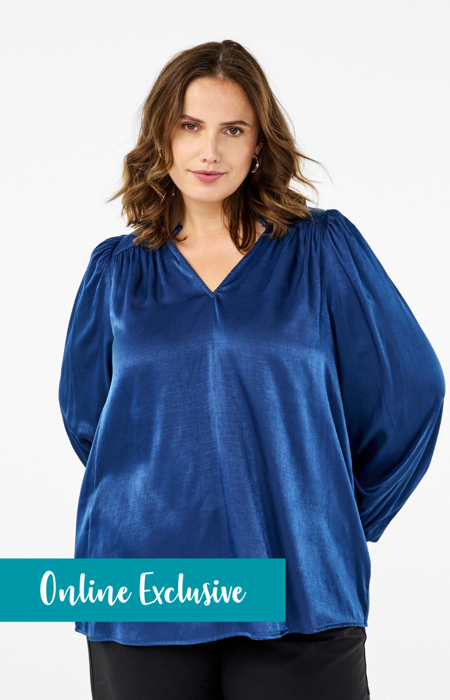 Zizzi Mallica Blouse in Blue