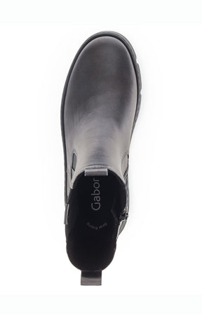 Gabor Chelsea Boot in Dark Silver