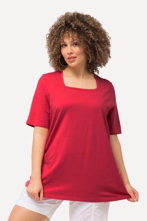 Ulla Popken Square T-Shirt in Red