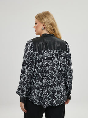 Mat Snake Print Blouse