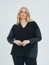 Mat Shirt Blouse in Black