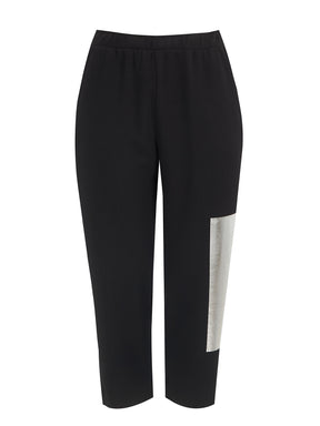 Mat Black & Silver Trousers