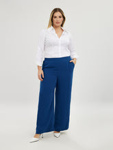 Mat Wide Leg Trousers in Sapphire Blue