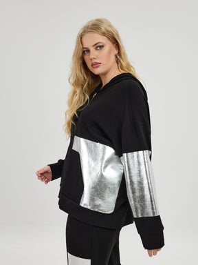 Mat Black & Silver Hoodie